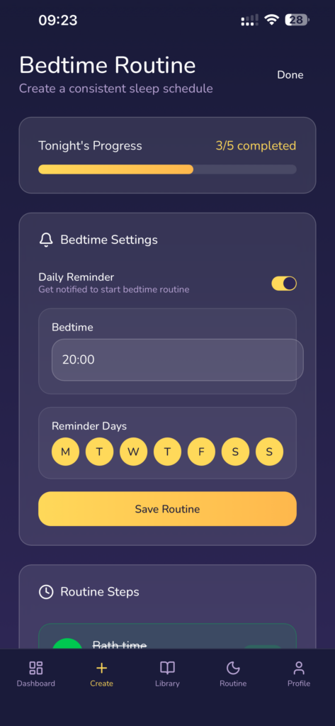 Pillow Bedtime Routine